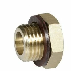 Brandneu 🔥 HONEYWELL RESIDEO Sechskant-Stopfen S06M Aus Messing Mit Dichtung (5 Stück) 1/4" 👍