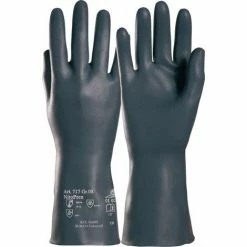 Auslauf 🎁 HONEYWELL 717/10 Chemikalienhandschuhe Nitopren 717 Gr.10 Dunkelgrau EN 388, ✔️